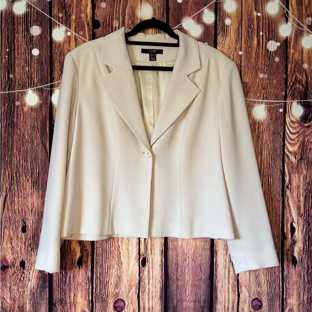 Louben Petite Cream Women's Blazer